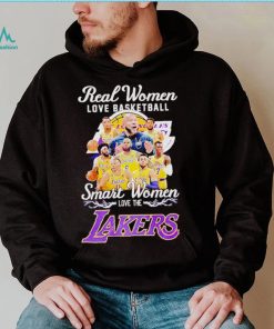 Real women love basketball smart women love the Lakers 2023 signature t shirt