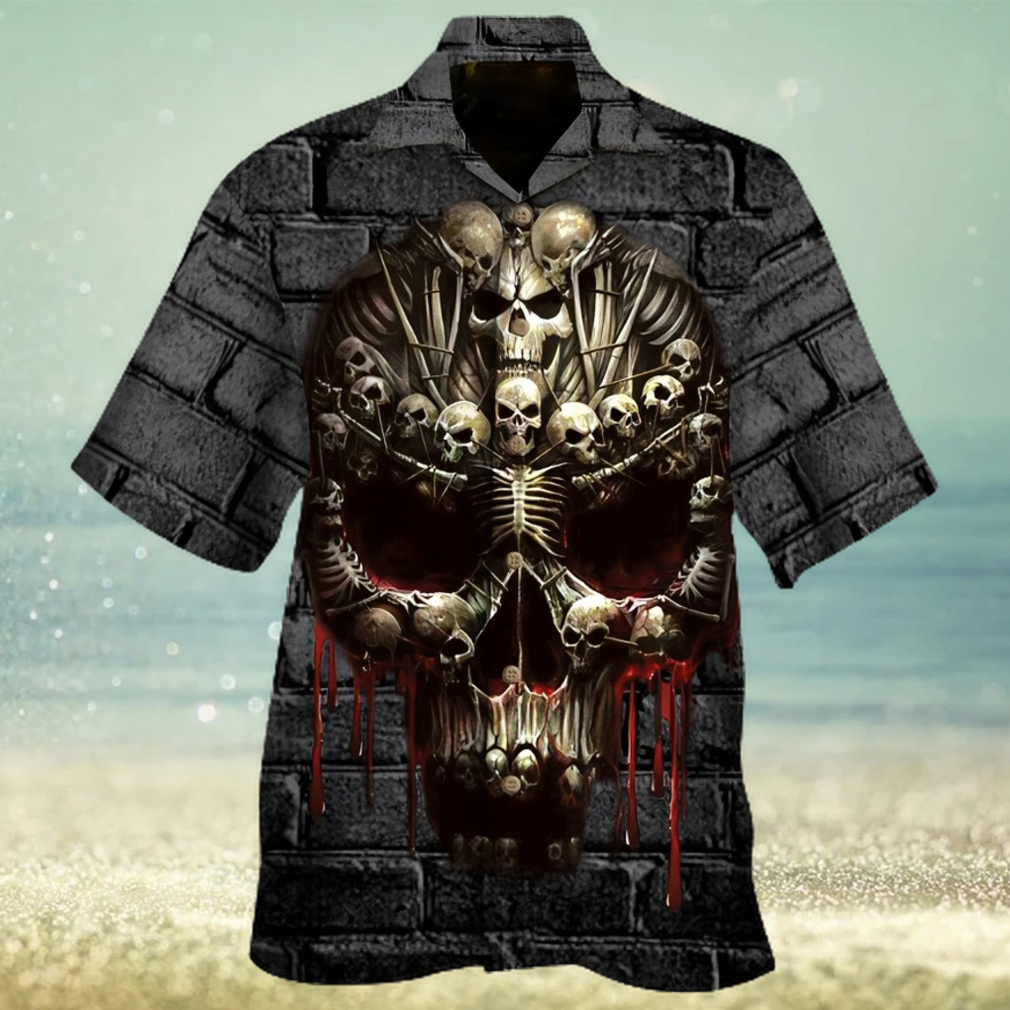 Red Blood Skull Hawaiian Shirt