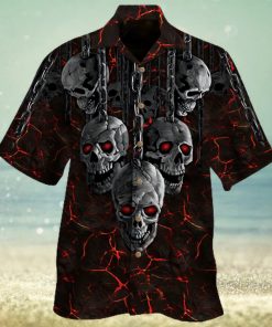 Red Eye Lava Skull Hawaiian Shirt