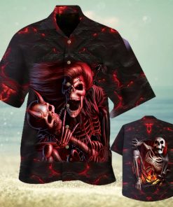 Red Skull Hawaiian Shirt