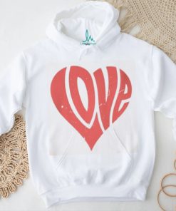 Retro Love Heart Valentine Love Sand T Shirt