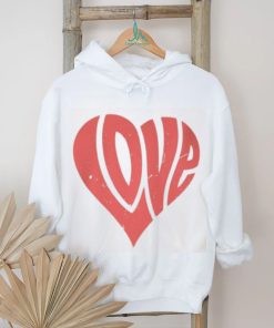 Retro Love Heart Valentine Love Sand T Shirt