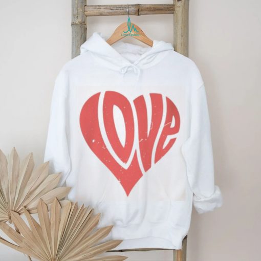 Retro Love Heart Valentine Love Sand T Shirt