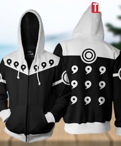 Rikudou Sennin Mode Black – Naruto Anime Cosplay Zip Up Jacket Hoodie