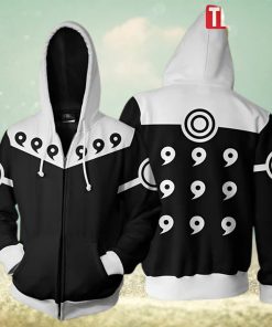 Rikudou Sennin Mode Black – Naruto Anime Cosplay Zip Up Jacket Hoodie