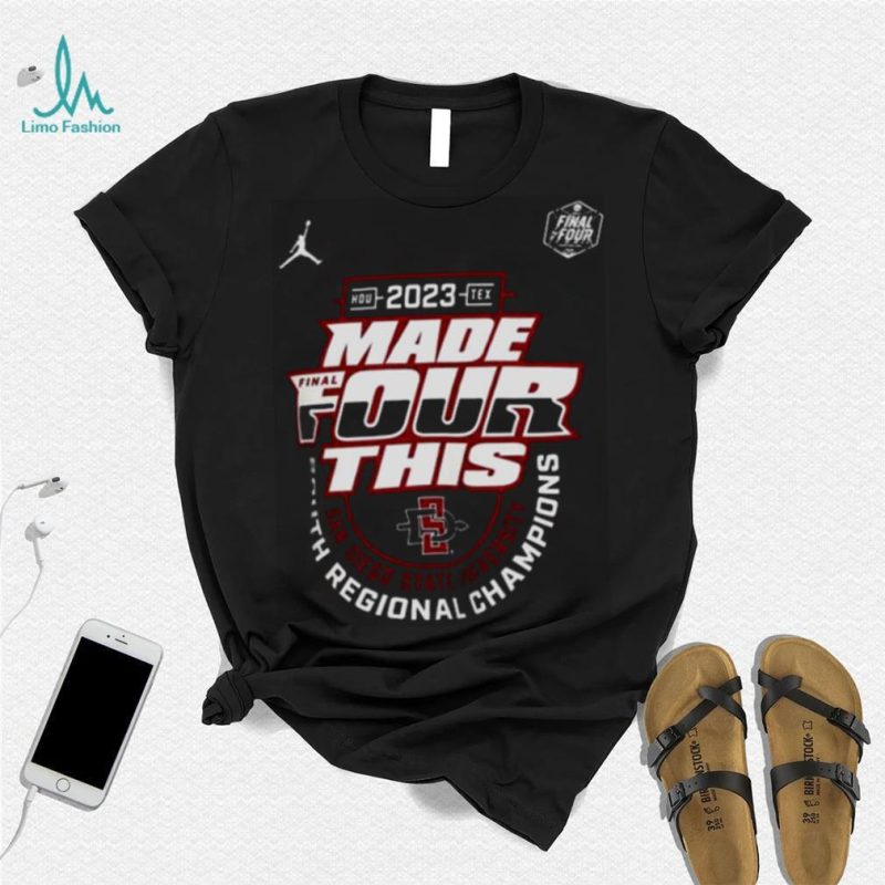 San Diego State Aztecs 2023 NCAA Men’s Basketball Tournament March Madness Final Four Regional Champions Locker Room T Shirt