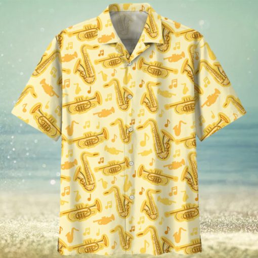 Saxophone Yellow Nice Design Unisex Hawaiian Shirt For Men And Women Dhc17062426