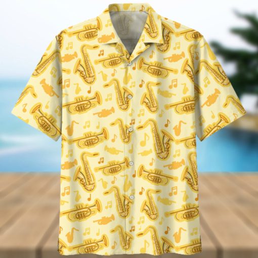 Saxophone Yellow Nice Design Unisex Hawaiian Shirt For Men And Women Dhc17062426