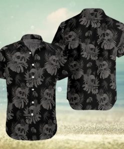 Seamless Gothic Skull With Butterfly Goth Hawaiian Aloha Shirts Aloha Shirts