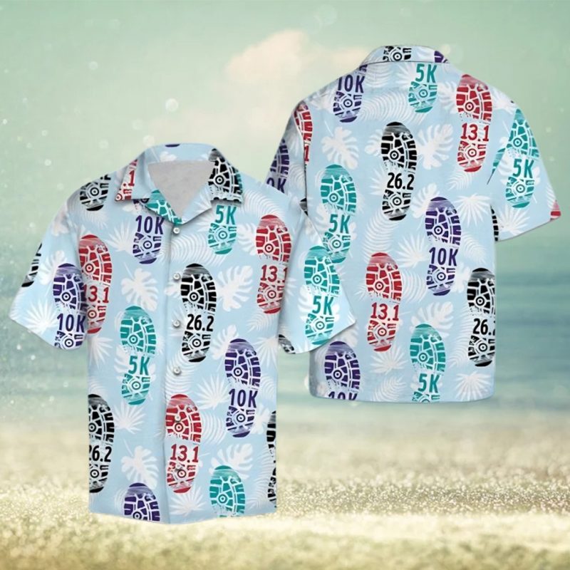 Shoes Print Marathon Aloha Happy Summer Hawaiian Shirt