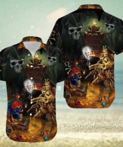 Shop From 1000 Unique Amazing Pirate Skull Finding Treasure Hawaiian Shirts