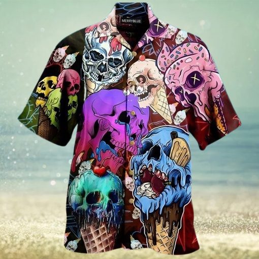 Shop From 1000 Unique Skull And Ice Cream Unisex Hawaiian Aloha Shirts