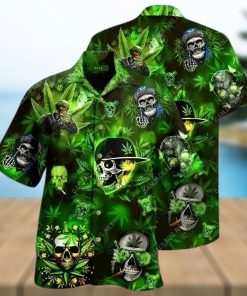 Shop Hawaiian Aloha Shirts Skull Weed Lets Get High