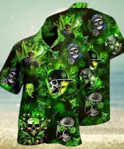 Shop Hawaiian Aloha Shirts Skull Weed Lets Get High