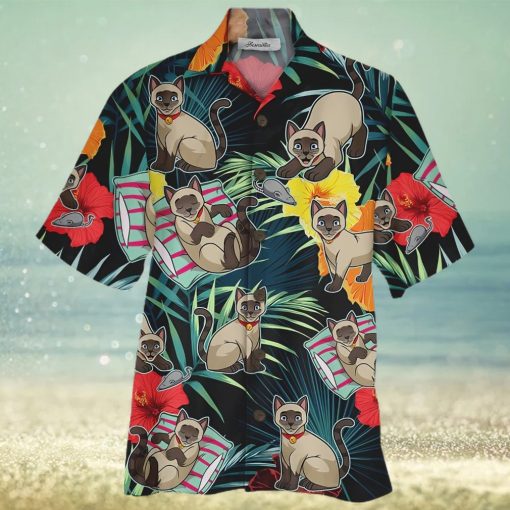 Siamese Cat Colorful Unique Design Unisex Hawaiian Shirt