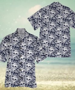 Skull Black White High Quality Unisex Hawaiian Shirt