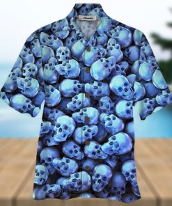Skull Blue Awesome Design Unisex Hawaiian Shirt