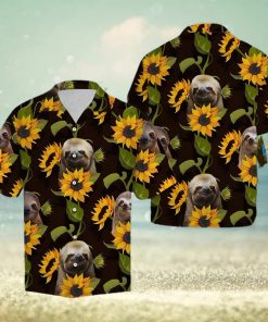 Sloth Sunflower Hawaiian Summer Beach Shirt Full Over Print