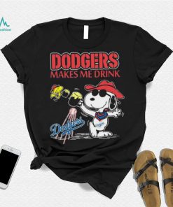 Snoopy And Woodstock Los Angeles Dodgers Makes Me Drinks Shirt