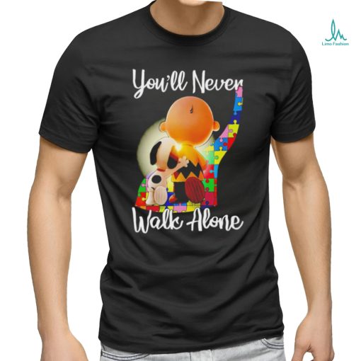 Snoopy and Charlie Brown you’ll never walk alone shirt