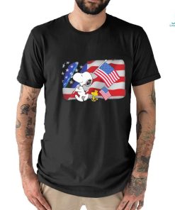 Snoopy and Woodstocks hug American Flag 2023 shirt