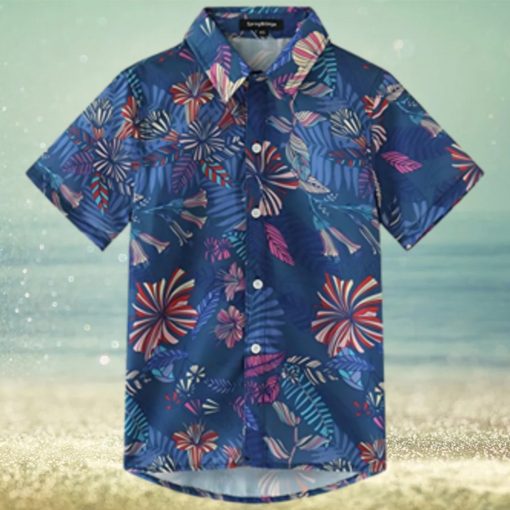 Spring Gege Boys  Short Sleeve Hawaiian Shirt