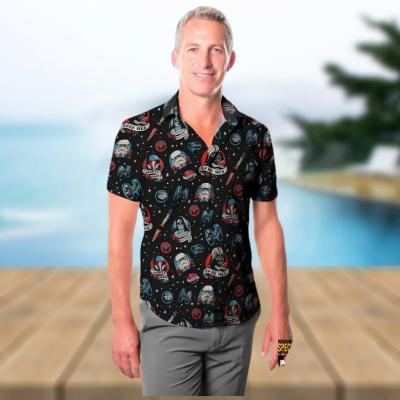 Star Wars Darth Vader Storm Trooper Black Disney Cruise 2023 Disney Hawaiian Shirt