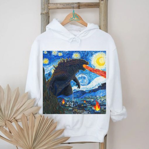 Starry night godzilla 2023 t shirt