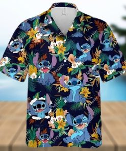 Stitch Disney Yellow Lillys Pineapple Disney Cruise 2023 Disney Hawaiian Shirt