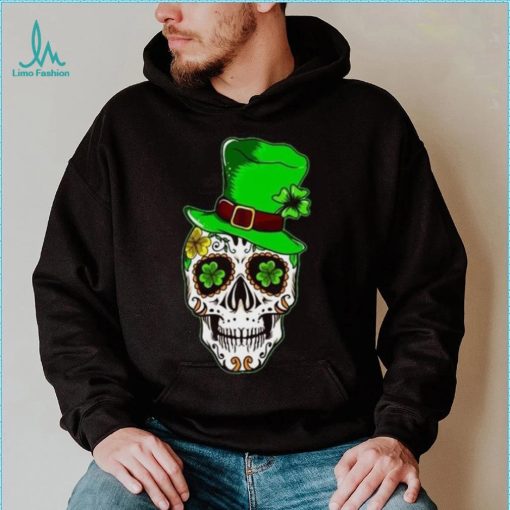 Sugar Irish Clover Skull St Patricks Day shirt