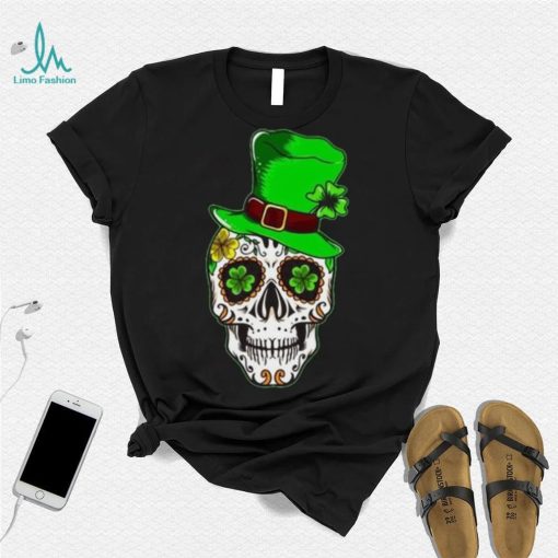 Sugar Irish Clover Skull St Patricks Day shirt