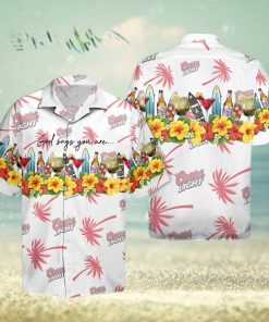 Summer Coors Light Short Sleeve Hawaiian Shirt