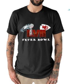 Super Bowl Games 2023 Kansas City and Eagles Football T Shirt