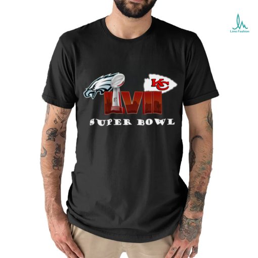 Super Bowl Games 2023 Kansas City and Eagles Football T Shirt