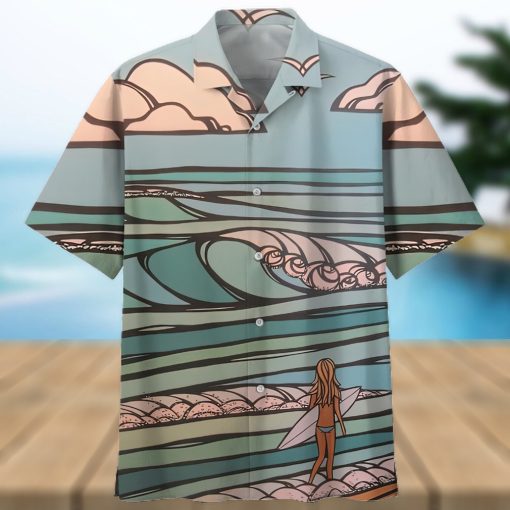 Surfing Blue Amazing Design Unisex Hawaiian Shirt