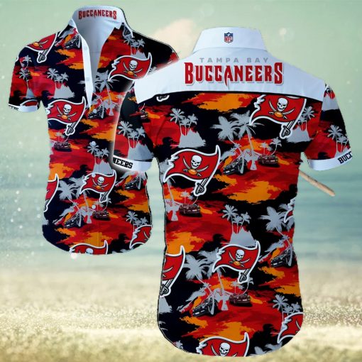 Tampa Bay Buccaneers Logo Hawaiian Summer Beach Shirt Full Print