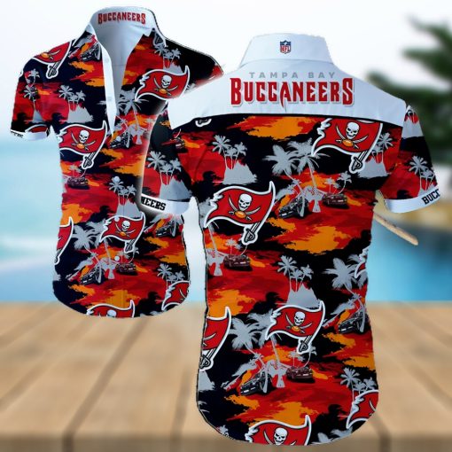 Tampa Bay Buccaneers Logo Hawaiian Summer Beach Shirt Full Print