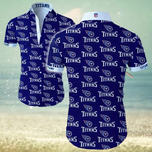 Tennessee Titans Mini Logo Hawaiian Summer Beach Shirt Full Print