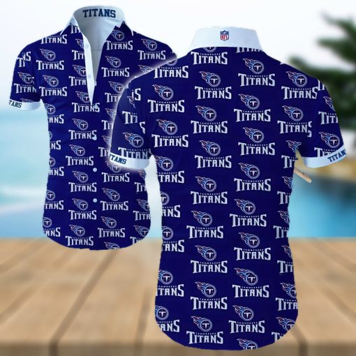 Tennessee Titans Mini Logo Hawaiian Summer Beach Shirt Full Print