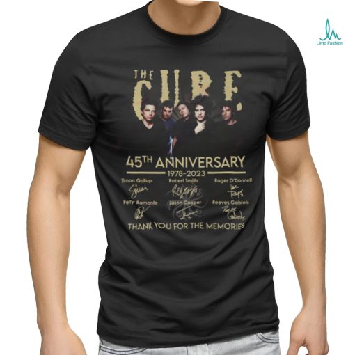 The Cure 45th Anniversary 1978 – 2023 Thank You For The Memories T Shirt