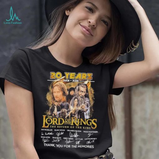 The Lord Of The Rings The Return Of The King 20 Years 2003 2023 Thank You For The Memories Signatures Shirt