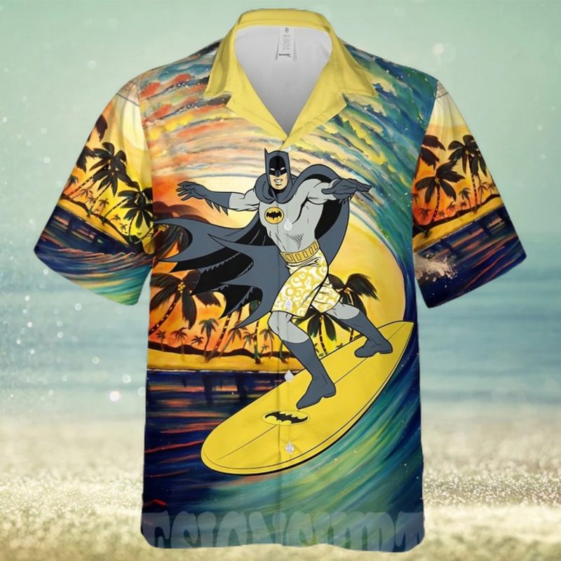 The best selling  Batman Surfing Sunset All Over Print Hawaiian Shirt