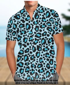 The best selling Bright Blue Leopard Print Toy Story Ken Inspired All Over Print Hawaiian Shirt