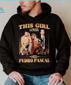 This girl loves her Pedro Pascal signature shirt