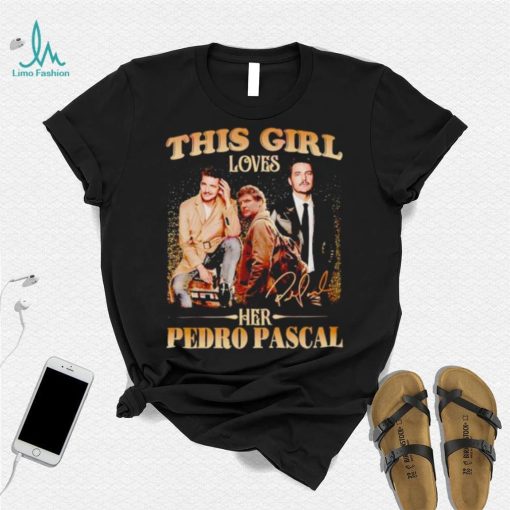 This girl loves her Pedro Pascal signature shirt