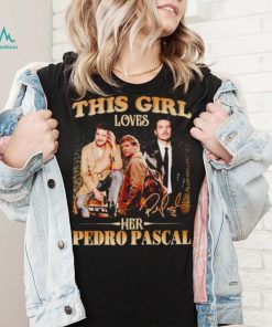 This girl loves her Pedro Pascal signature shirt