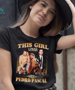 This girl loves her Pedro Pascal signature shirt