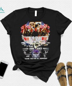 Top Gun 37 years of 1986 2023 thank you for all memories signatures shirt