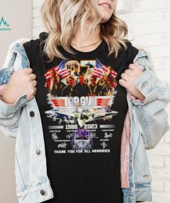 Top Gun 37 years of 1986 2023 thank you for all memories signatures shirt