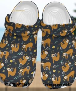 Top selling Item Sleeping Cute Sloths Tree Flower Gift For Lover Street Style Classic Crocs Crocband Clog